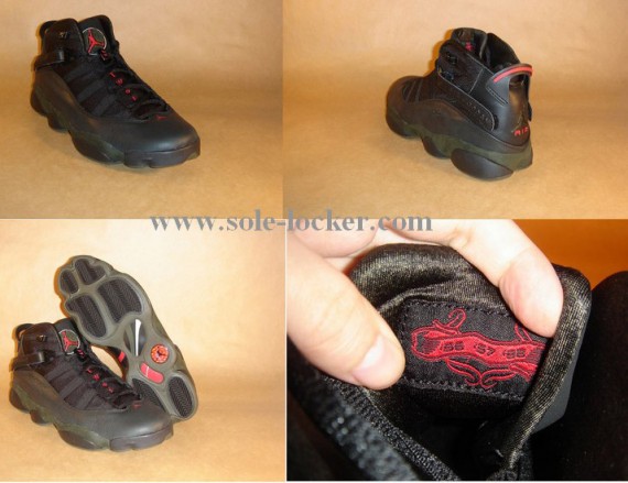 Jordan Six (6) Rings - Black - Dark Army - Varsity Red