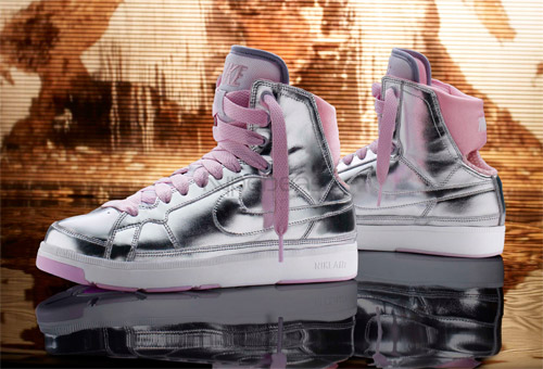 Nike WMNS Air Troupe Mid - Metallic Silver - Pink