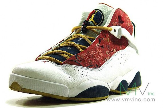 Air Jordan Six (6) Rings – White – Varsity Red – Midnight Navy