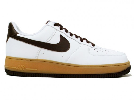 Nike Air Force 1 Low - White - Light Brown - Boulder Gum