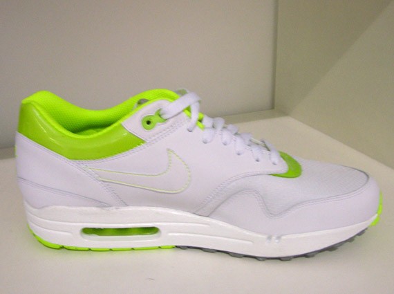 Nike Air Max 1 Premium - White - Neon Green