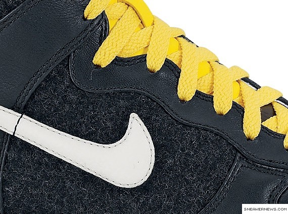 Nike Womens Dunk High Premium - Black - Tour Yellow