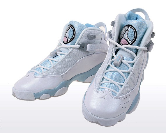 Air Jordan Six (6) Rings - White - Pale Blue - GS 