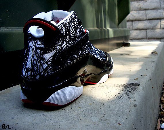 Air Jordan Six Rings - White - Black - Red - Laser