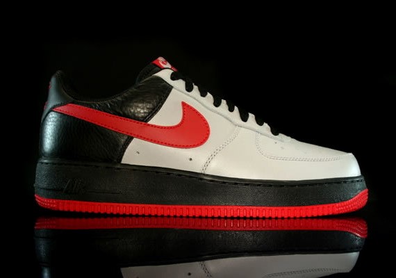 Nike Air Force 1 Low - Medium Grey - Varsity Red - Black