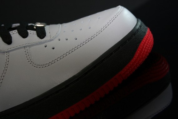 Nike Air Force 1 Low - Medium Grey - Varsity Red - Black