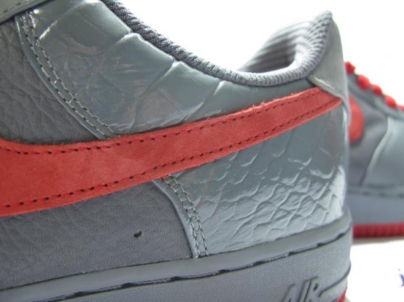 Nike Air Force 1 Low Premium - Grey - Red - 2009