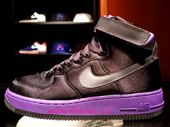 Nike Womens Air Force 1 High – Black – Varsity Purple