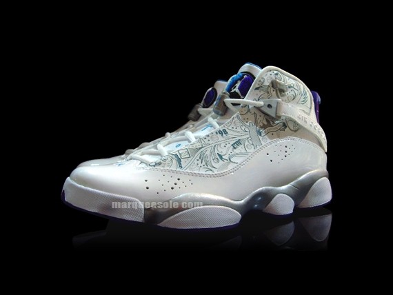 Air Jordan Six Rings – White – Silver – University Blue – Utah Jazz