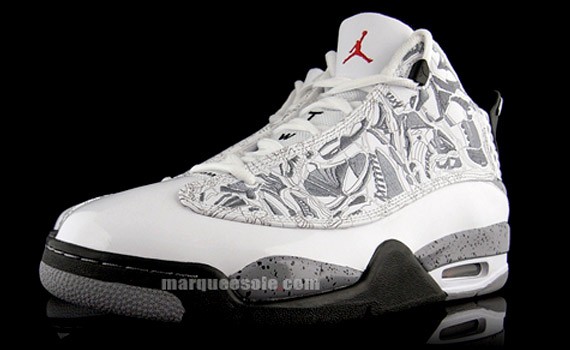 Air Jordan Dub Zero - White - Cement Grey