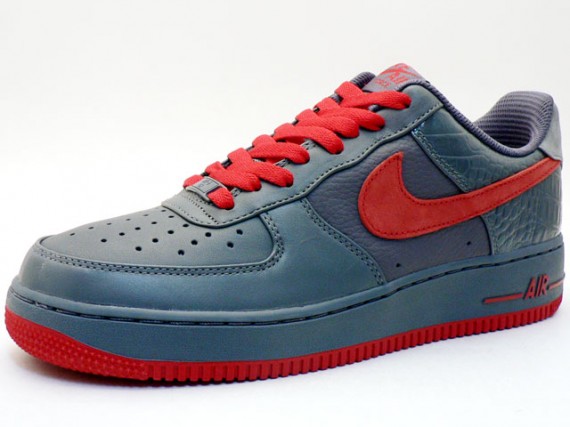 Nike Air Force 1 Low Premium 08 - Grey - Red