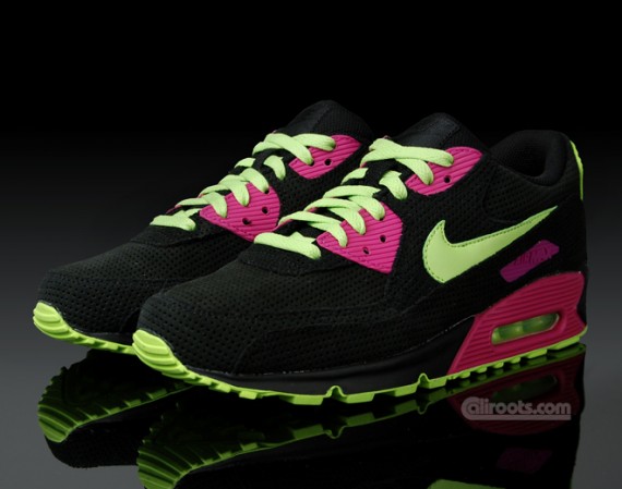 Nike Air Max 90 Premium - Neon Pink Green