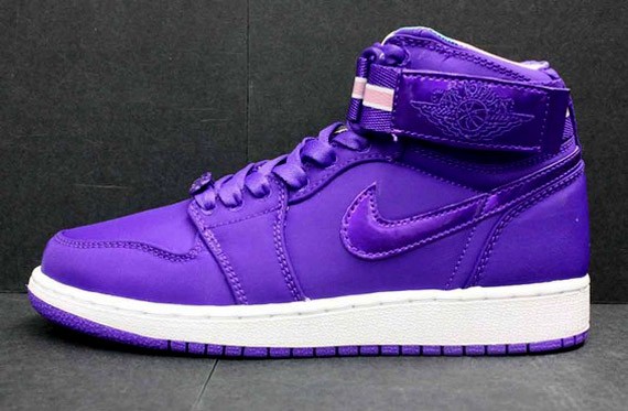 Air Jordan 1 High Womens - Strap - White - Purple