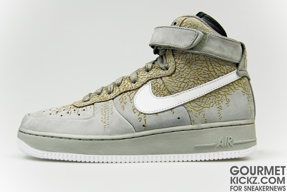 Nike Air Force 1 High Supreme - Neutral Grey - Elephant Print