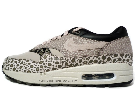 Nike Air Max 1 Premium SP - Pale Grey - Black - Safari Print