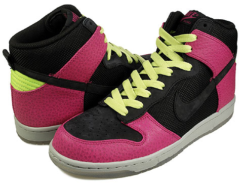 Nike Dunk High Supreme Spark - Black - Rave Pink - Citron