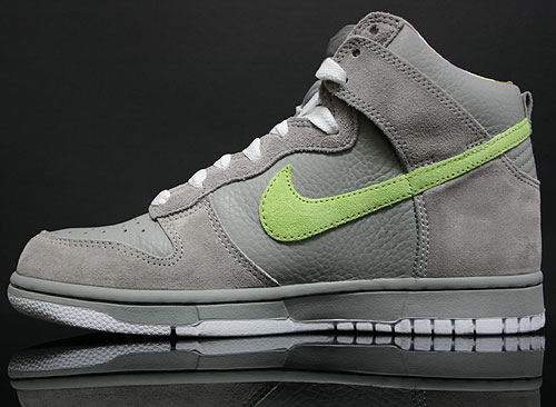 Nike Dunk Hi WMNS - Medium Grey - Liquid Lime - White