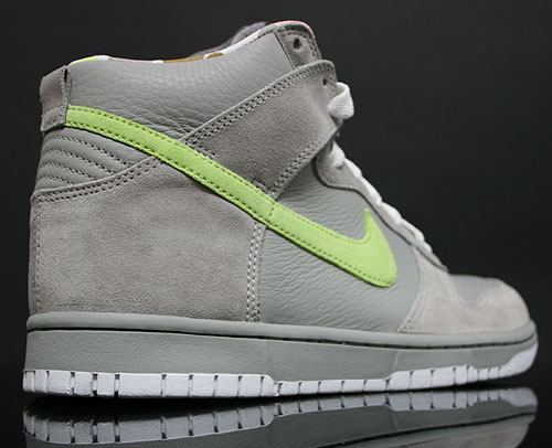 Nike Dunk Hi WMNS - Medium Grey - Liquid Lime - White