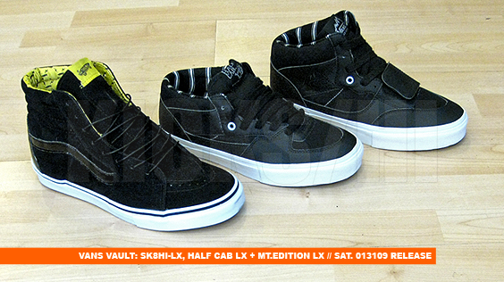 Vans Vault - Sk8-Hi LX, Half Cab LX & Mountain Edition LX