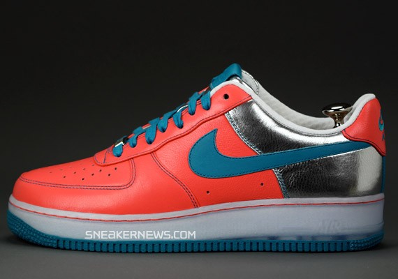 Nike Air Force 1 Bespoke – Infrared – Teal by Mayor