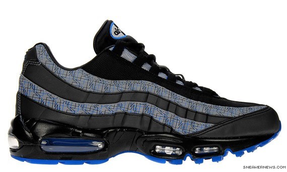 Nike Air Max 95 - Black- Blue Sapphire - JD Exclusive