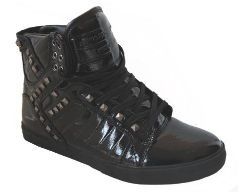 Supra Skytop NS – Studded Black Patent Leather