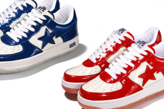 A Bathing Ape Bapesta - Sparkly Patent Leather