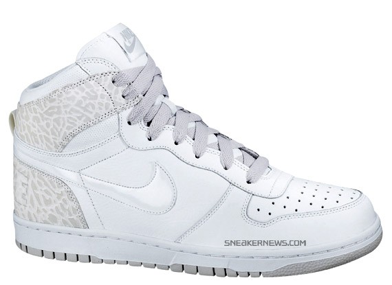 Big Nike High - White - Elephant Print