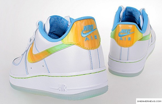 Nike Air Force 1 - White - Cyan - Citron