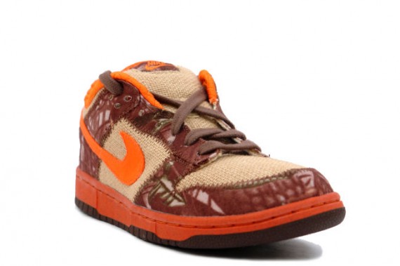 Nike Dunk Low Pro SB - Hunter - Natural Burlap - Orange Blaze