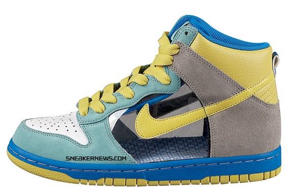 Nike Womens Dunk High 6.0 - Mint - Yellow - Translucent