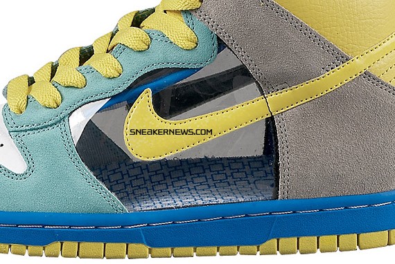 Nike Womens Dunk High 6.0 - Mint - Yellow - Translucent