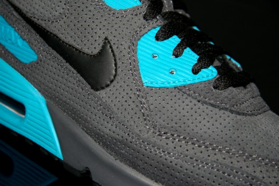 Nike Air Max 90 - Perforated - Anthracite - Neo Turquoise