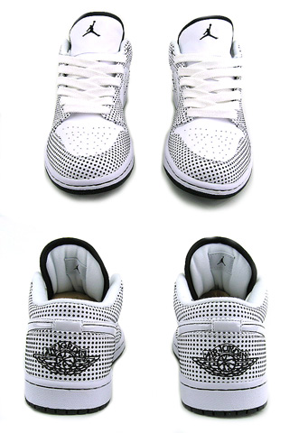 Air Jordan 1 Low Phat - White - Black - Polka Dots