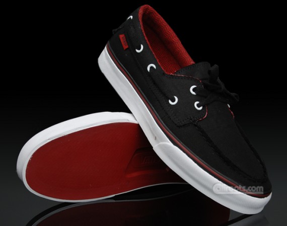 Vans Zapato del Barco - Black - Red