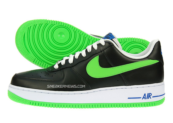 Nike Air Force 1 '07 Low - Black - Mean Green