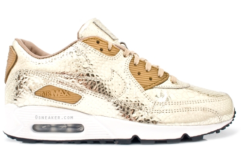 Nike Air Max 90 - Metallic Gold Crocodile Print