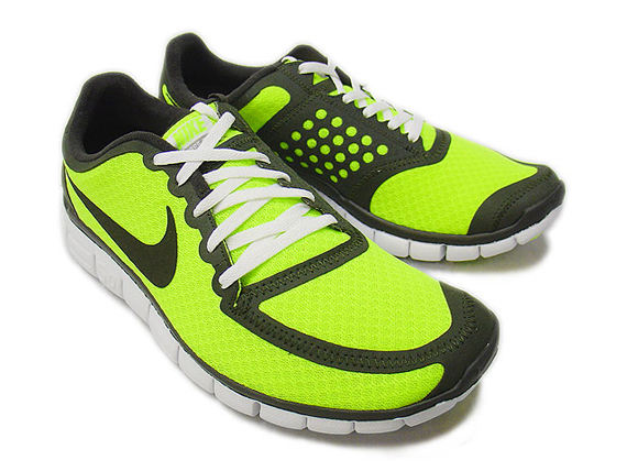 Nike Free 5.0 V4 - Volt - Dark Army - White