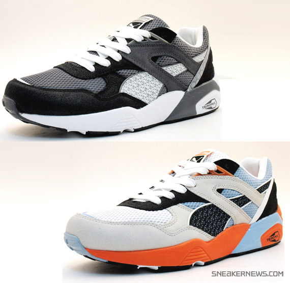 Puma R698 - Black - Grey - White + Grey - Orange - Blue