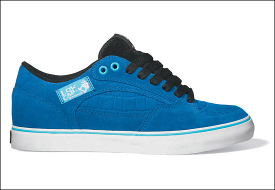 Vans Low Cab - Croc Suede - Blue + Black + Red