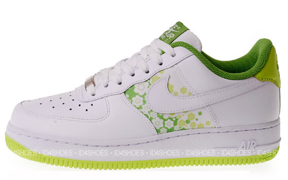 Nike Air Force 1 Low Womens - White - Citron - Sakura