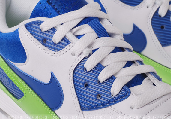 Nike Air Max 90 Premium x Huarache - White - Mean Green - Varsity Royal