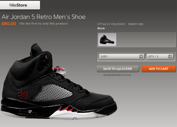 Toro Bravo Air Jordan V – Black 3M – Available in Europe Separately