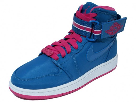 Air Jordan 1 High Strap GS - Blue - Pink - White