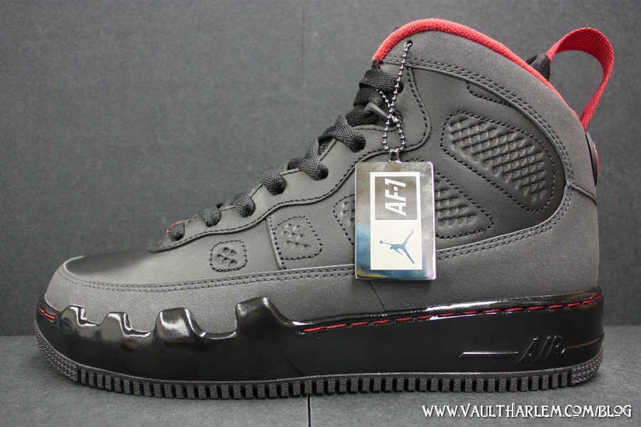 Air Jordan Force IX LS (AJF 9) - Black - Varsity Red - Charcoal