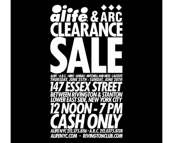 Alife + A.R.C. – Clearance Sale This Week