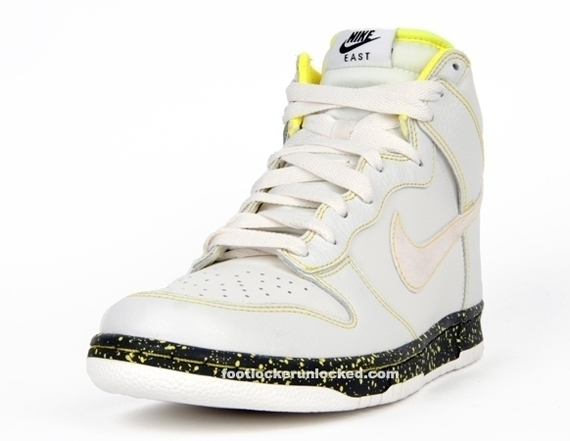 Nike Dunk High East - Swan - Anthracite - Volt Yellow - October '09