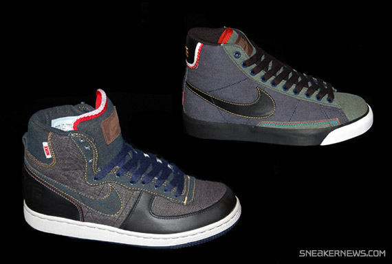 Nike Premium Selvage Denim Pack - Terminator High + Blazer High