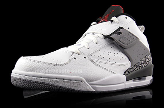 Jordan Flight 45 – White – Cement – Varsity Red