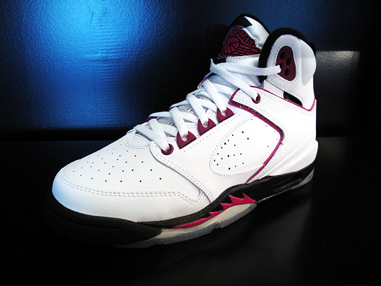 Air Jordan Sixty Plus (Girls) - White - Red Plum - Black